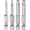 QUARKZMAN 4pz Punte Cacciavite a Stella a 7 Punte Tt10-Tt35, Attacco Esagonale da 1/4, Lunghezza 2, Cacciavite Magnetica di Sicurezza Torx per Utensili Elettrici