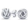 Bling Jewelry Orecchini A Perno A Forma Di Nodo D'Amore Intrecciato A Pallina Classica Tradizionale Per Donne In Argento Sterling .925