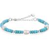 GAVU Bracciale Pietre da Donna, Bracciale Donna Perle Naturali, Bracciale Turchese Sintetico