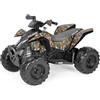 Peg Perego Polaris Outlaw 330W Camo Quad Elettrico Cavalcabile per Bambini dai 3 Anni, Veicolo Elettrico con Batteria Ricaricabile da 12V, Cruscotto Multifuzione, Musica, Luci e Suoni