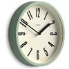 Jones Clocks® Hot Tub Orologio a parete | Piccolo orologio a tondo retrò | 20cm | Verde pallido | Numeri facili da leggere | Ideale per cucina, ufficio, stanza dei bambini, spazi grandi o piccoli