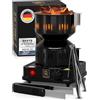M. ROSENFELD Accenditore elettrico carbone Bruciatore per narghile M. ROSENFELD FIRE Tower 3.0 con cavo extra lungo da 150 cm cestino per carbone rimovibile e 2 pinze spirale in acciaio 304 per una maggiore durata