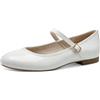 MARCO TOZZI Ballerine da Donna vegane con Cinturini Color Bianco (White Patent) 38 EU
