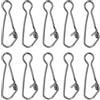 PATIKIL Moschettoni Pesca Alta Resistenza, Pz150 Acciaio Inossidabile 41 Libbre, Connettore Linea Pesca, Girelle Clip Cambio Rapido Esche Pesca Acqua Dolce Salata, Nero