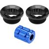 eMagTech 2 tappi di regolazione per pedivelle da bicicletta compatibili con Shimano Deore/XT/SLX/XTR105/UT/DA M20 dado coprimozzo nero