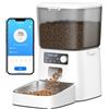 oneisall Alimentatore Automatico per gatti da 3,5L, Alimentatore intelligente WiFi per gatti, controllo APP, 1-10 pasti al giorno, Distributore di cibo per gatto/cane, con ciotola in acciaio inox