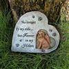 Arola Pietra commemorativa per animali domestici, pietra commemorativa a forma di cuore, pietra commemorativa per cani da giardino, lapidi per esterni o interni, regalo commemorativo per cani Sympaty
