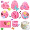 WWYSSZ 8 Pezzi 3D Stampi Fiori in Silicone per Dolci, Stampo in Silicone per Mini Fiori Foglia, Forma di Rosa, Daisy, Cuore e Farfalla, per Decorare Cake, Caramelle, Cioccolato, Fondente, Gesso,Resina