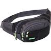 LOTISIE Marsupio da uomo outdoor running sport multifunzione cellulare borsa business registratore di cassa borsa impermeabile messenger marsupio casual nero