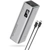 CUKTECH 65W Power Bank Ricarica Rapida, 20000mAh Portatile Batteria Esterna con 3 Porte, Display Digitale, USB C Caricatore Portatile Caricabatterie per Laptop MacBook Pro, Galaxy S23, iPhone 15 Pro