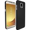 N NEWTOP Cover Compatibile per Samsung Galaxy J7 2017, Custodia TPU MATTE OIL Soft Opaca Morbida Gel Silicone Slim Rifiniture Cromate Flessibile Case Antiurto Posteriore Protettiva (Nero)