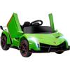 HOMCOM Macchina Elettrica per Bambini 12V Lamborghini Veneno, Auto per Bambini con Telecomando, Batteria Rimovibile e Portiere a Farfalla, per 3-6 Anni, Verde