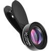Andoer Macro Lens Clip-on per iPhone Obiettivo Macro Universale per Telefono Cellulare Obiettivo Fotocamera per Smartphone da 30mm-120mm Nessuna Distorsione Kit di Obiettivo Universale per Fotocamera