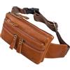 STILORD 'Damian' Grande Marsupio Tracolla Pelle per Uomo Donna Borsa da Cintura Vintage Crossbody Bag Borsello Monospalla per Running Festival Feste Cuoio Vero, Colore:texas - marrone