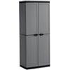 Keter Armadio Jolly Portascope, 3 Ripiani Regolabili, Grigio/Nero, 68x39x166H cm