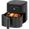 Iceagle Friggitrice ad Aria 6,5 Litri XXL - Friggitrice Senza Olio con 8 Programmi Risparmio Energetico | Air Fryer con Led Touch Screen, Timer, Ricette, 1700W