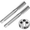 QUARKZMAN Set di 3pz Maschio e Filiere, Metrico M9 x 1.25 Maschio Filettatura e Filiere Rotondo, Kit di Attrezzi per Filettatura e Maschiatura per Riparazione di Dadi Viti