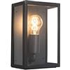 Qazqa rotterdam - Appliques rustico - 1 luce - L 160 mm - Nero - Moderno,rustico - Illuminazione esterna