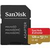 SanDisk Extreme 128 GB microSDXC Memory Card + SD Adapter with A2 App Performance + Rescue Pro Deluxe, Up to 160 MB/s, Class 10, UHS-I, U3, V30 , Red/Gold