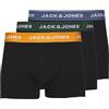 JACK & JONES Jacgab Trunks 3 Pezzi Noos Boxer a Pantaloncino, Verde Scuro/Confezione: Nero - Nero, M Uomo