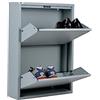 StarMart Scarpiera SalvaSpazio Slim, 2 Ante, GRIGIA, 15x50x70 cm - 4/6 Paia Scarpe/Stivali | Metallo | Montaggio Facile | Garanzia 15 Anni