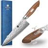 XINZUO 21.1cm Coltello da Cuoco Giapponese Acciaio AUS-10, 67 Strati in Acciaio Damasco Coltello da Cucina,Forgiato a Mano Coltello da Chef Professionale Tagliente con Manico in Legno di Noce Nero