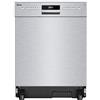 Midea MDWEU1435XSS-W, 14 controsoffitto, lavastoviglie 60 cm, parzialmente integrabile con WiFi, asciugatura extra, 7 programmi, 47 dB, ritardo di avvio 0-24h, acciaio inox
