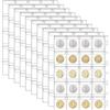 Vueinrg 10 Fogli Raccoglitore Monete Tasche Porta Monete da Collezione Portaoggetti Album Bustine per Monete con 9 Buche Standard 20 Scomparti per 2 Euro Monete Penny Francobolli