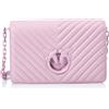 Pinko Love Click Classic Sheep Nappa Chevron, Borsa Donna, WWGB_Lilla-Block Color, Taglia Unica