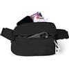 Vinabo Borsa A Banana Da Uomo E Donna, Borsa A Banana Impermeabile Con Presa Per Casco E 2 Tasche Chic, Cintura Regolabile Per Allenamento All'Aperto, Escursionismo, Campeggio, Nero, Taglia