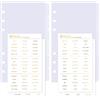 DY.2ten 12 Fogli Trasparente Bianco Divisori Raccoglitori ad Anelli A6,6 Fori Plastica Divisorio Pagina Indice Tab,per A6 Quaderni ad Anelli, per Scuola o Ufficio(17cm x 9.4cm)