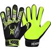 HHH Guanti da portiere da calcio per ragazzi, bambini e giovani, guanti da portiere con palmo in lattice da 4 mm super grip
