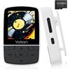 YOTON 64GB Lettore Musicale con Bluetooth 5.2, Mini MP3 Sportivo Portatile con Clip, Suono HiFi Senza Perdita, Radio FM, Cronometro, Registratore, Contapassi, Ecc., con Auricolari, Bianco