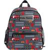 HMZXZ Mini zaino personalizzato per bambini per ragazze ragazzi rosso pompiere grigio personalizzato zaino per bambini auto camion scuola con nome/testo del bambino, Multi