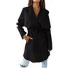 Shiningupup Copricostume Donna Mare December Felpa Donna Autunno E Inverno 2024 Nuovo Cappotto di Lana Cardigan con Cinturino A Maniche Lunghe Moda Giacca Donna Moto Top Donna Estivi Sexy
