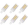 WULUN 6-Pack G4 AC/DC 12V lampadina LED, 5 Watt, 500 Lumen, bianco caldo 3000K, angolo di fascio 360°, equivalente 50W, lampadina di ricambio G4 alogena/xeno/incandescente, non dimmerabile