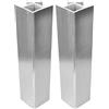cyclingcolors 2x Connettore Zoccolino Battiscopa Bordo Mobili Cucina Zoccolo Giunzione multiangolo angolare, 120mm argento 90°