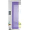 Gardinenbox 85589N - Confezione da 1 tenda a pannello, scorrevoli, con binario di scorrimento, asta di contrappeso, lilla, 245 x 60 cm