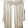 Elrene Athena Set di Tende e mantovana per Finestra in Finta Seta con Filtro Leggero, 132 x 241 cm, Avorio, Poliestere, 52x95 (2 Panels) & 1 Valance