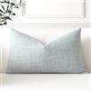 Artscope 1 Pezzi Federe per Cuscini in Finto Lino Minimalista Copricuscini Decorativo per Domestica Soggiorno Camera da Letto Divano 30x50cm, Blu Grigio