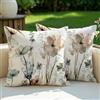 Vorysum Fiori Federe Cuscini Divano 50x50 cm Set di 2 Impermeabili Moderno Decorativi Copricuscini Astratto Cuscini da Esterno all'Aperto per Giardino Soggiorno Divano Pittura a Inchiostro-A