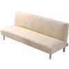 Generic Futon - Copridivano elasticizzato lavabile, senza braccioli, per divano e divano, senza braccioli, colore: bianco crema, taglia L