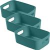 JMYDecor Storage Boxes,Rectangular Box, Set of 3 Plastic Studio Baskets Organiser For Kitchen, Home, Office Bathroom,24.5 * 17 * 10cm