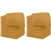 IlGruppone Il Gruppone Passione Casa Set 20 Pezzi Lavette Asciugamani Viso Mani 100% Cotone 490 Gsm 30x30 Cm Bagno Bidet Vari Colori Morbide Assorbenti Asciugamano Spugna Ospite - Senape - 30x30 cm