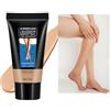 KARLOR Crema per il trucco delle gambe, crema colorata per le gambe, fondotinta impermeabile, crema coprente, senza trasferimento, effetto aerografo, copertura per il corpo, fondotinta base (02#
