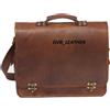 Fatto a mano Borsa a tracolla da uomo in pelle di alto profilo 18" vintage per laptop mess...
