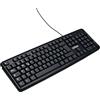Nilox, Keyboard KT50U USB, Tastiera USB Compatta e Silenziosa con Tecnologia a Membrana, Durata Oltre 10 Milioni di Pulsazioni, Cavo Lungo 150 cm, Compatibile con Windows, Nero
