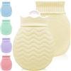 Gistome Piccola borsa dell'acqua calda con copertura, 320 ml, mini borsa dell'acqua calda in silicone per impacchi caldi e freddi, scalda-piede, ideale per crampi mestruali, dolori muscolari al collo e alle