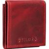 STILORD 'Cody' Mini Portafoglio in Pelle Vintage Portamonete Custodia per Monete Uomo Donna in Vera Pelle Kara - Rosso, S, Portafoglio, Kara - Rosso, S, Portafoglio
