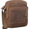 STILORD 'Trae' Borsa a Tracolla Pelle Piccola Pochette a Mano Uomo Vintage Elegante Borsello Maschile per Tablet Crossbody Bag Cuoio Genuino, Colore:marrone medio